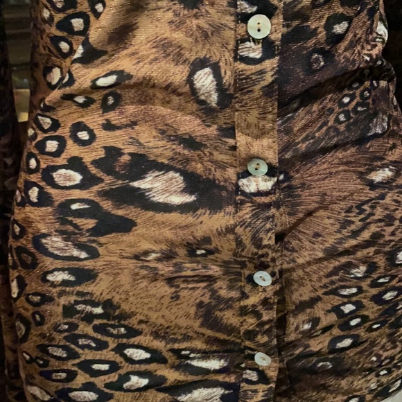S Line black label leopard print button down shirt - Picture 6 of 9